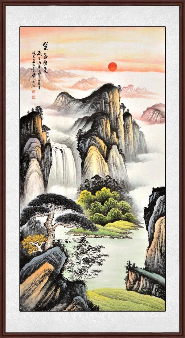 董事長辦公室設(shè)計時掛哪些裝飾畫，可以襯托出品味和修養(yǎng)《紫氣東來》